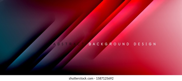Straight lines with shadows and light on gradient background. Trendy simple fluid color gradient abstract background with dynamic straight shadow line effect. Vector Illustration For Wallpaper, Banner