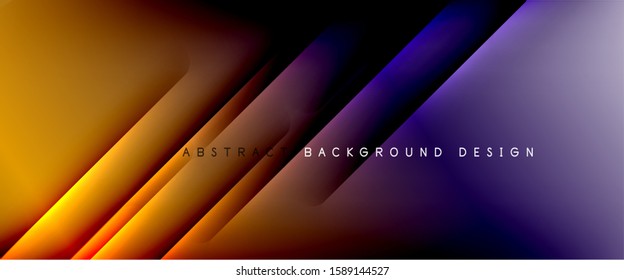 Gerade Linien mit Schatten und Licht auf Farbverlauf-Hintergrund. Trendy, einfache Farbverlauf-Abstrakte Hintergrund mit dynamischem, gerade Schattenzeileneffekt. Vektorgrafik für Bildschirmhintergrund, Banner