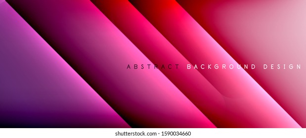 Gerade Linien mit Schatten und Licht auf Farbverlauf-Hintergrund. Trendy, einfache Farbverlauf-Abstrakte Hintergrund mit dynamischem, gerade Schattenzeileneffekt. Vektorgrafik für Bildschirmhintergrund, Banner