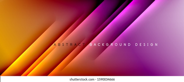 Straight lines with shadows and light on gradient background. Trendy simple fluid color gradient abstract background with dynamic straight shadow line effect. Vector Illustration For Wallpaper, Banner