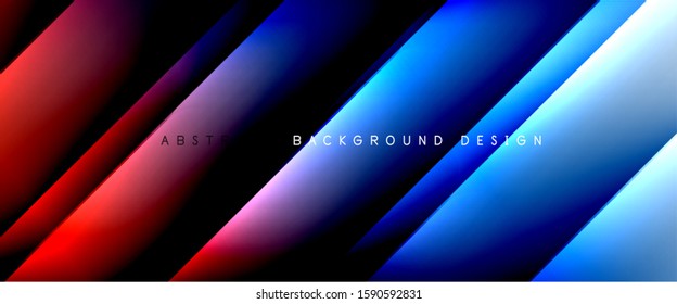 Líneas rectas con sombras y luz sobre el fondo del degradado. Fondo abstracto de degradado de color simple y moderno con efecto de línea de sombra recta dinámica. Ilustración De Vectores Para Papel De Fondo De Pantalla, Banner