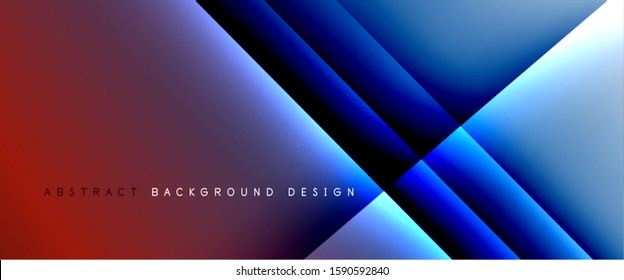Straight lines with shadows and light on gradient background. Trendy simple fluid color gradient abstract background with dynamic straight shadow line effect. Vector Illustration For Wallpaper, Banner