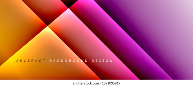 Straight lines with shadows and light on gradient background. Trendy simple fluid color gradient abstract background with dynamic straight shadow line effect. Vector Illustration For Wallpaper, Banner