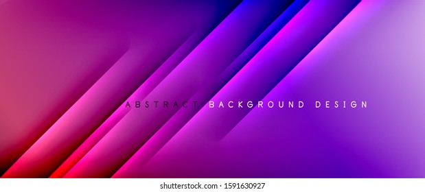 Líneas rectas con sombras y luz sobre el fondo del degradado. Fondo abstracto de degradado de color simple y moderno con efecto de línea de sombra recta dinámica. Ilustración De Vectores Para Papel De Fondo De Pantalla, Banner