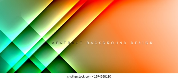 Straight lines with shadows and light on gradient background. Trendy simple fluid color gradient abstract background with dynamic straight shadow line effect. Vector Illustration For Wallpaper, Banner
