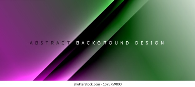 Straight lines with shadows and light on gradient background. Trendy simple fluid color gradient abstract background with dynamic straight shadow line effect. Vector Illustration For Wallpaper, Banner