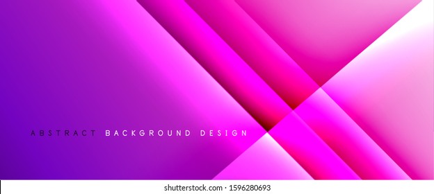 Gerade Linien mit Schatten und Licht auf Farbverlauf-Hintergrund. Trendy, einfache Farbverlauf-Abstrakte Hintergrund mit dynamischem, gerade Schattenzeileneffekt. Vektorgrafik für Bildschirmhintergrund, Banner
