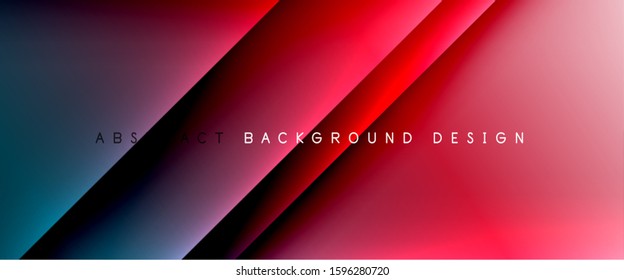 Straight lines with shadows and light on gradient background. Trendy simple fluid color gradient abstract background with dynamic straight shadow line effect. Vector Illustration For Wallpaper, Banner