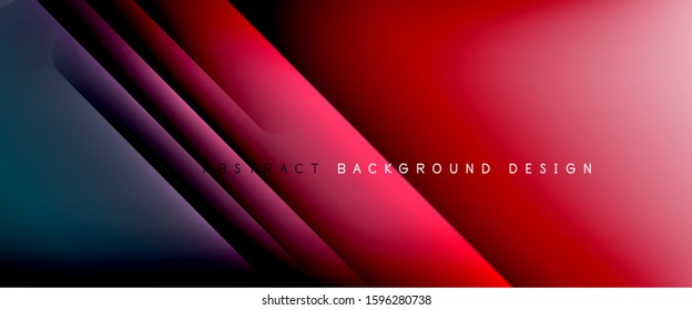 Straight lines with shadows and light on gradient background. Trendy simple fluid color gradient abstract background with dynamic straight shadow line effect. Vector Illustration For Wallpaper, Banner