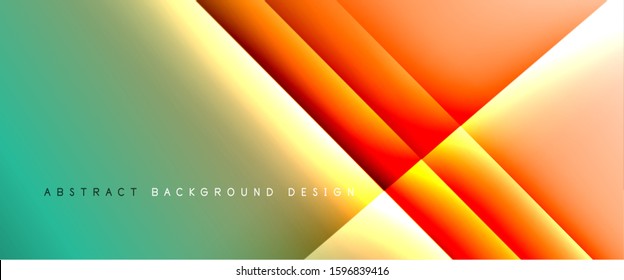Straight lines with shadows and light on gradient background. Trendy simple fluid color gradient abstract background with dynamic straight shadow line effect. Vector Illustration For Wallpaper, Banner