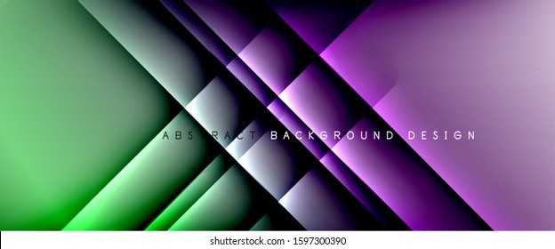 Straight lines with shadows and light on gradient background. Trendy simple fluid color gradient abstract background with dynamic straight shadow line effect. Vector Illustration For Wallpaper, Banner