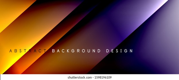 Líneas rectas con sombras y luz sobre el fondo del degradado. Fondo abstracto de degradado de color simple y moderno con efecto de línea de sombra recta dinámica. Ilustración De Vectores Para Papel De Fondo De Pantalla, Banner