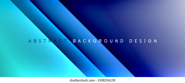 Straight Lines With Shadows And Light On Gradient Background. Trendy Simple Fluid Color Gradient Abstract Background With Dynamic Straight Shadow Line Effect. Vector Illustration For Wallpaper, Banner