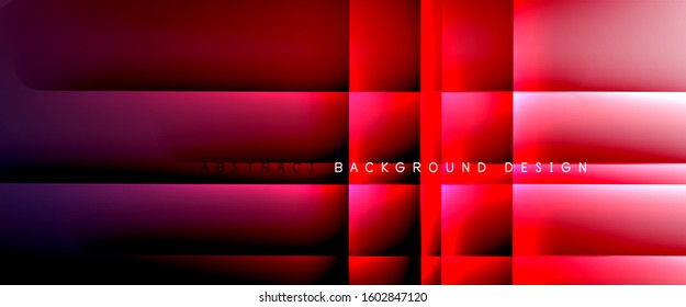 Gerade Linien mit Schatten und Licht auf Farbverlauf-Hintergrund. Trendy, einfache Farbverlauf-Abstrakte Hintergrund mit dynamischem, gerade Schattenzeileneffekt. Vektorgrafik für Bildschirmhintergrund, Banner
