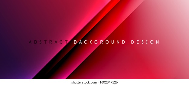 Straight lines with shadows and light on gradient background. Trendy simple fluid color gradient abstract background with dynamic straight shadow line effect. Vector Illustration For Wallpaper, Banner