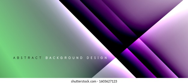 Líneas rectas con sombras y luz sobre el fondo del degradado. Fondo abstracto de degradado de color simple y moderno con efecto de línea de sombra recta dinámica. Ilustración De Vectores Para Papel De Fondo De Pantalla, Banner