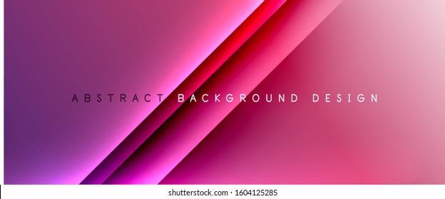 Líneas rectas con sombras y luz sobre el fondo del degradado. Fondo abstracto de degradado de color simple y moderno con efecto de línea de sombra recta dinámica. Ilustración De Vectores Para Papel De Fondo De Pantalla, Banner