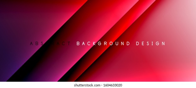 Straight lines with shadows and light on gradient background. Trendy simple fluid color gradient abstract background with dynamic straight shadow line effect. Vector Illustration For Wallpaper, Banner