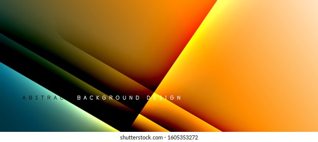 Líneas rectas con sombras y luz sobre el fondo del degradado. Fondo abstracto de degradado de color simple y moderno con efecto de línea de sombra recta dinámica. Ilustración De Vectores Para Papel De Fondo De Pantalla, Banner