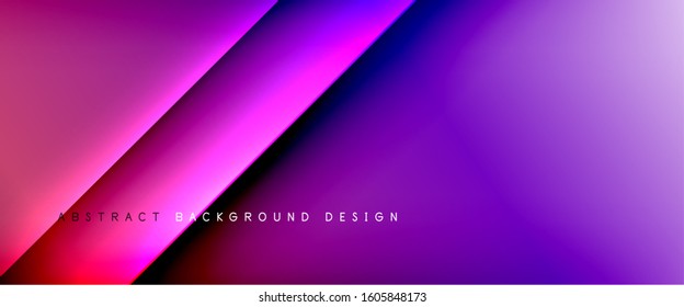 Líneas rectas con sombras y luz sobre el fondo del degradado. Fondo abstracto de degradado de color simple y moderno con efecto de línea de sombra recta dinámica. Ilustración De Vectores Para Papel De Fondo De Pantalla, Banner