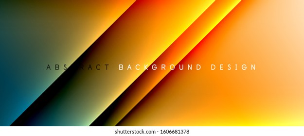 Straight lines with shadows and light on gradient background. Trendy simple fluid color gradient abstract background with dynamic straight shadow line effect. Vector Illustration For Wallpaper, Banner