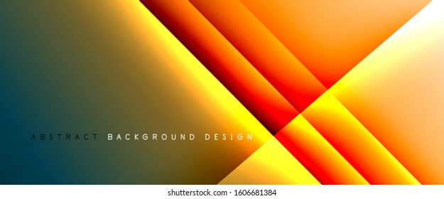 Líneas rectas con sombras y luz sobre el fondo del degradado. Fondo abstracto de degradado de color simple y moderno con efecto de línea de sombra recta dinámica. Ilustración De Vectores Para Papel De Fondo De Pantalla, Banner