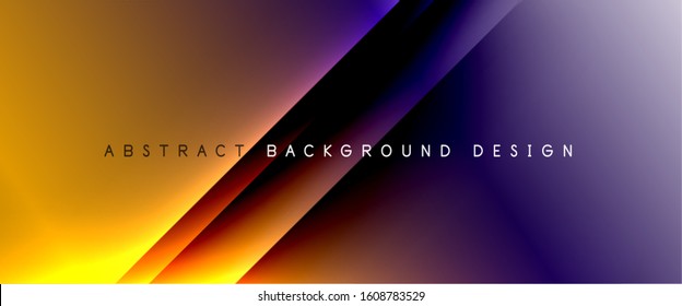 Straight lines with shadows and light on gradient background. Trendy simple fluid color gradient abstract background with dynamic straight shadow line effect. Vector Illustration For Wallpaper, Banner