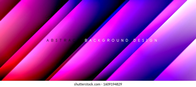 Líneas rectas con sombras y luz sobre el fondo del degradado. Fondo abstracto de degradado de color simple y moderno con efecto de línea de sombra recta dinámica. Ilustración De Vectores Para Papel De Fondo De Pantalla, Banner
