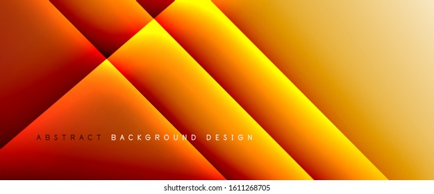 Straight lines with shadows and light on gradient background. Trendy simple fluid color gradient abstract background with dynamic straight shadow line effect. Vector Illustration For Wallpaper, Banner