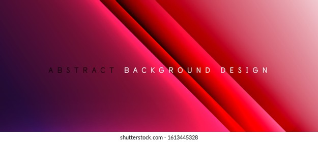 Straight lines with shadows and light on gradient background. Trendy simple fluid color gradient abstract background with dynamic straight shadow line effect. Vector Illustration For Wallpaper, Banner