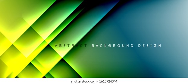Straight lines with shadows and light on gradient background. Trendy simple fluid color gradient abstract background with dynamic straight shadow line effect. Vector Illustration For Wallpaper, Banner