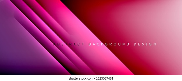 Straight lines with shadows and light on gradient background. Trendy simple fluid color gradient abstract background with dynamic straight shadow line effect. Vector Illustration For Wallpaper, Banner