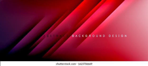 Straight lines with shadows and light on gradient background. Trendy simple fluid color gradient abstract background with dynamic straight shadow line effect. Vector Illustration For Wallpaper, Banner