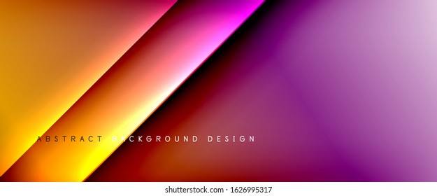 Líneas rectas con sombras y luz sobre el fondo del degradado. Fondo abstracto de degradado de color simple y moderno con efecto de línea de sombra recta dinámica. Ilustración De Vectores Para Papel De Fondo De Pantalla, Banner