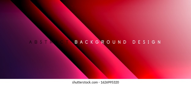 Straight lines with shadows and light on gradient background. Trendy simple fluid color gradient abstract background with dynamic straight shadow line effect. Vector Illustration For Wallpaper, Banner