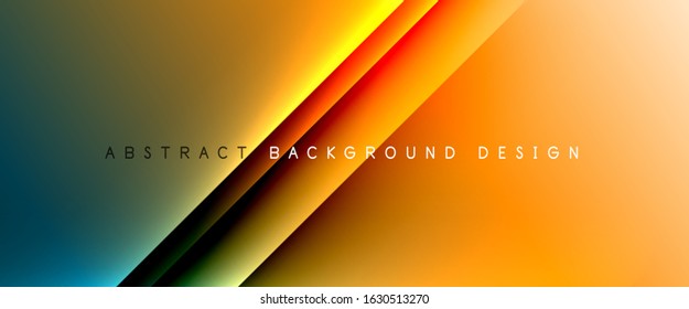 Straight lines with shadows and light on gradient background. Trendy simple fluid color gradient abstract background with dynamic straight shadow line effect. Vector Illustration For Wallpaper, Banner