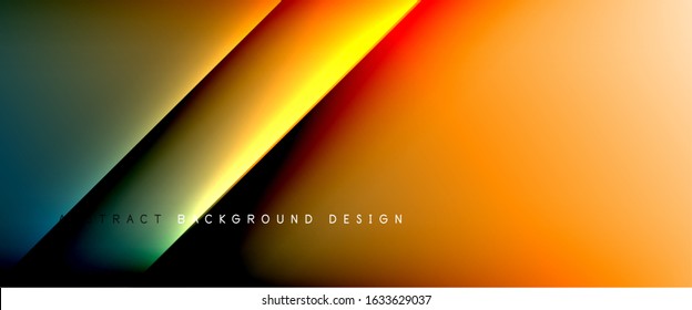 Straight lines with shadows and light on gradient background. Trendy simple fluid color gradient abstract background with dynamic straight shadow line effect. Vector Illustration For Wallpaper, Banner