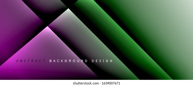 Líneas rectas con sombras y luz sobre el fondo del degradado. Fondo abstracto de degradado de color simple y moderno con efecto de línea de sombra recta dinámica. Ilustración De Vectores Para Papel De Fondo De Pantalla, Banner