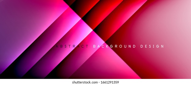 Straight lines with shadows and light on gradient background. Trendy simple fluid color gradient abstract background with dynamic straight shadow line effect. Vector Illustration For Wallpaper, Banner