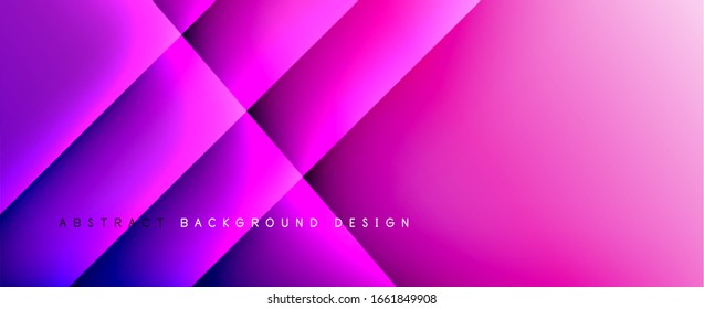 Straight lines with shadows and light on gradient background. Trendy simple fluid color gradient abstract background with dynamic straight shadow line effect. Vector Illustration For Wallpaper, Banner