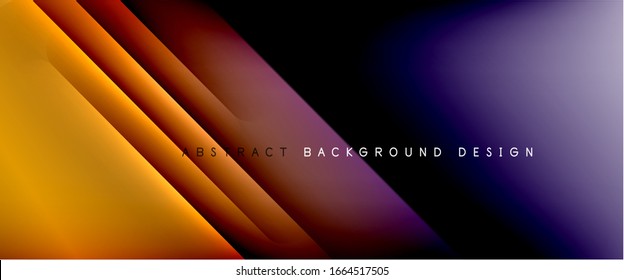 Straight lines with shadows and light on gradient background. Trendy simple fluid color gradient abstract background with dynamic straight shadow line effect. Vector Illustration For Wallpaper, Banner