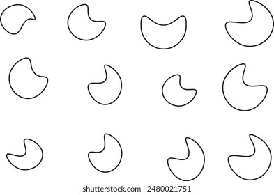 Flecha recta larga, línea fina izquierda, cursor naranja, elemento Horizontal, Vector de puntero grueso aislado sobre fondo blanco. Simple ilustración
