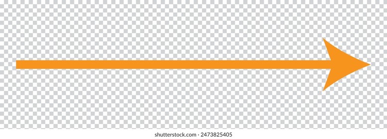 Flecha recta larga, línea fina derecha, cursor, elemento Horizontal, Vector de puntero grueso aislado sobre fondo blanco. Simple ilustración