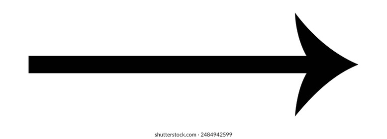 Straight long arrow vector icon design eps 10