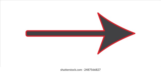 Straight long arrow vector icon