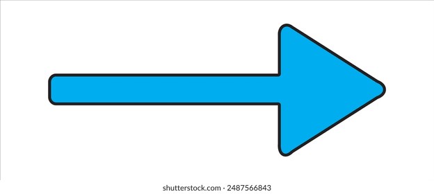 Icono de Vector de flecha recta larga