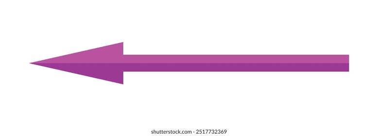Straight long arrow vector icon. arrow icon isolated on white background.