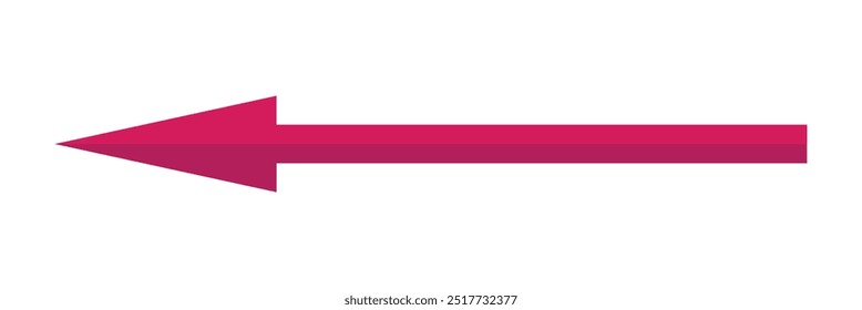 Straight long arrow vector icon. arrow icon isolated on white background.