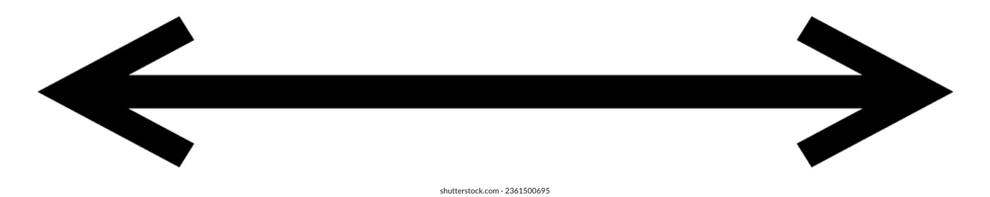 Straight long double vector arrow icon 