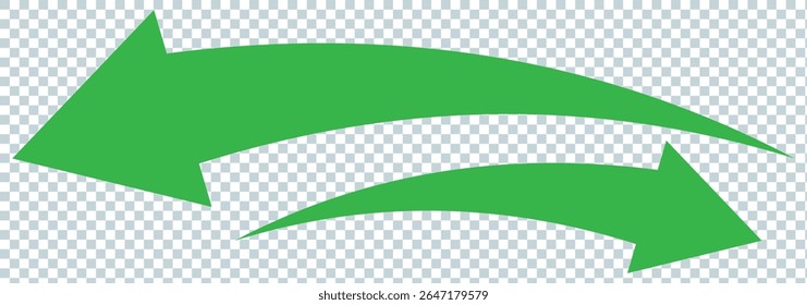 Straight long double vector arrow. Horizontal long straight arrow with two left and right pointers. Black width symbol isolated on white background